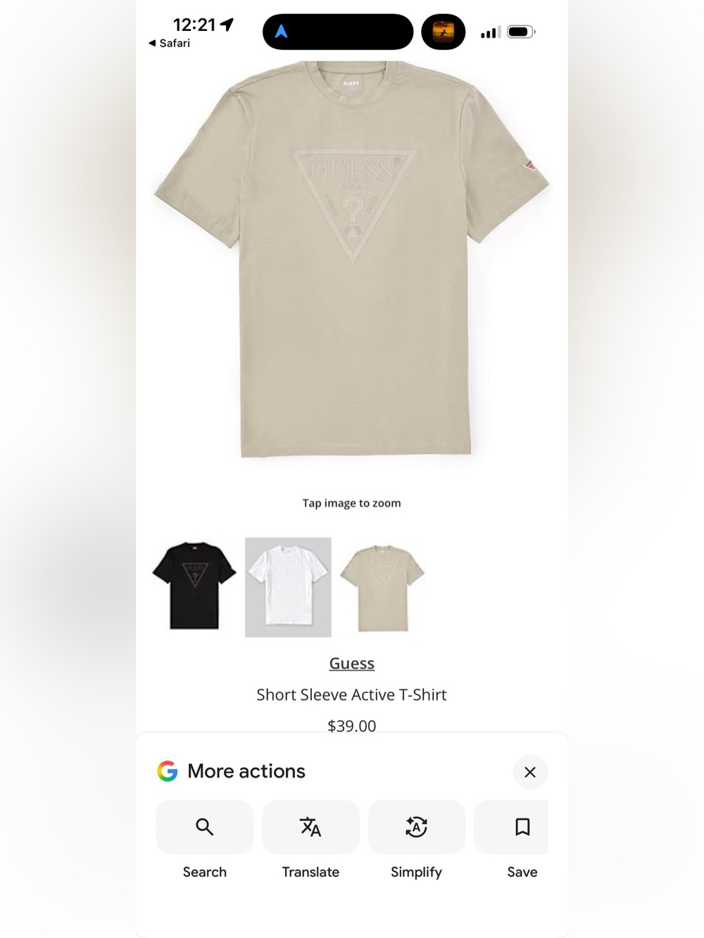 GUESS Men's Embossed Logo Short Sleeve Tee - Picture 9 of 9